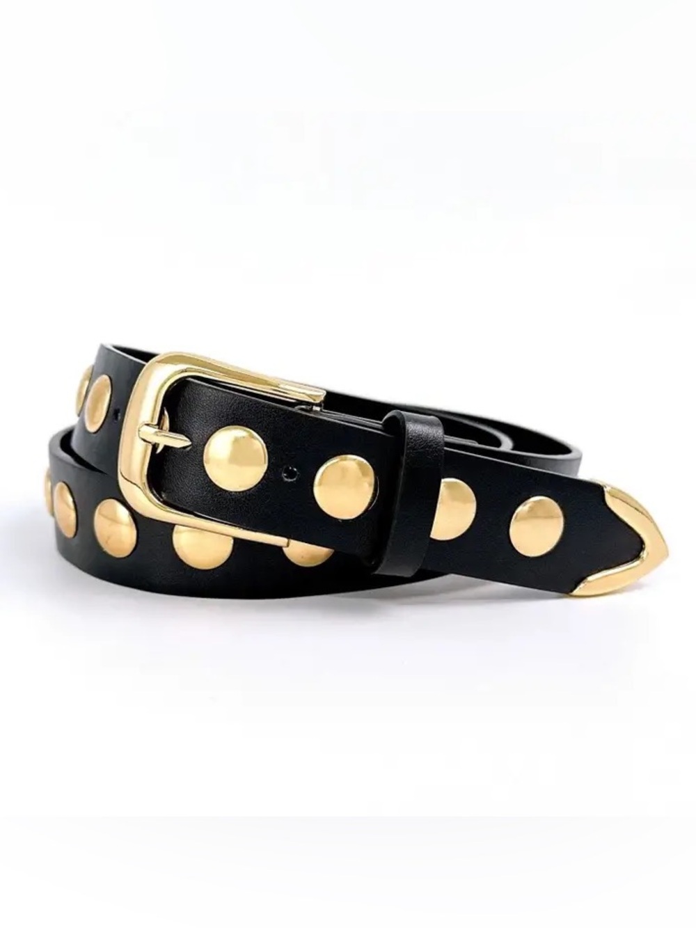 Gold Studded Black Belt